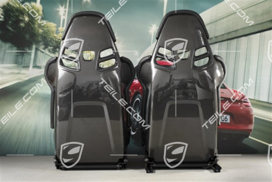 Bucket seats, Carbon, leather+Alcantara, black, logo GT4, set, L+R