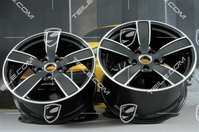 20" Komplet felg Carrera Sport, 8,5J x 20 ET49 + 11,5J x 20 ET56, głęboki czarny metalik