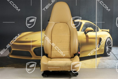 Seat, manual adjustable, Leatherette/Alcantara, Savanna, damaged, R