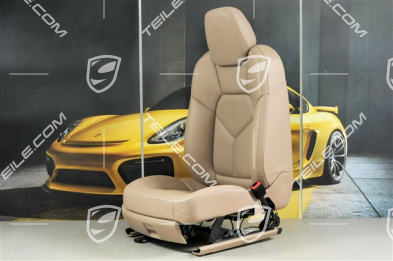 Seat, el. adjustment, leather, Light tartufo, Porsche Crest, R