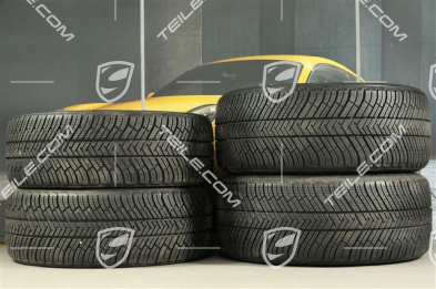 19" Winterräder Satz Boxster S, Felgen 8J x 19 ET57 + 9,5J x 19 ET45 + NEUE Michelin Pilot Alpin 4 Winterreifen 235/40 R19 + 265/40 R19, mit RDK-Sensoren