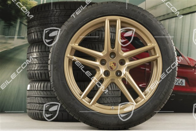 20-inch Turbo summer wheels set, rims 9J x 20 ET26 + 10J x 20 ET19 + Michelin summer tyres 265/45 R20 + 295/40 R20, Aurum, with TPMS