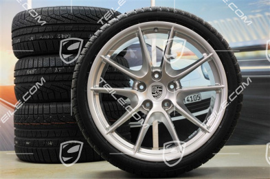 20" Carrera S (III) winter wheel set  wheels 8,5J x 20 ET51 + 11J x 20 ET52 + NEW Pirelli winter tyres 245/35 ZR20 + 295/30 ZR20, with TPMS.
